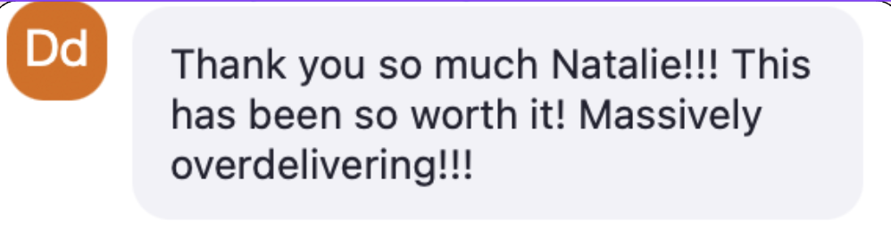 Student DM: Massively overdelivering!!!